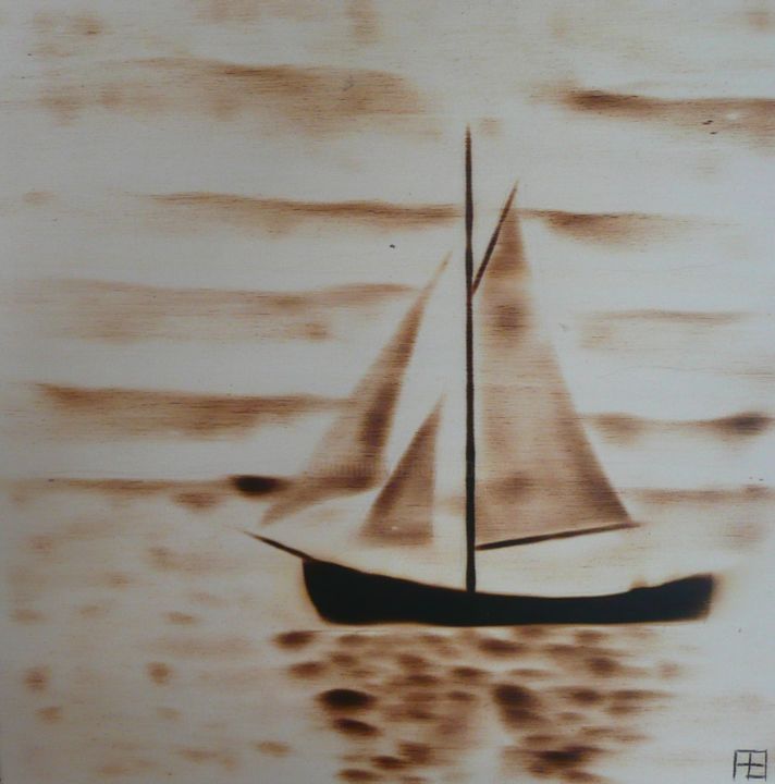 Voilier Sur Lac Dessin Par Fabien Bochard Artmajeur