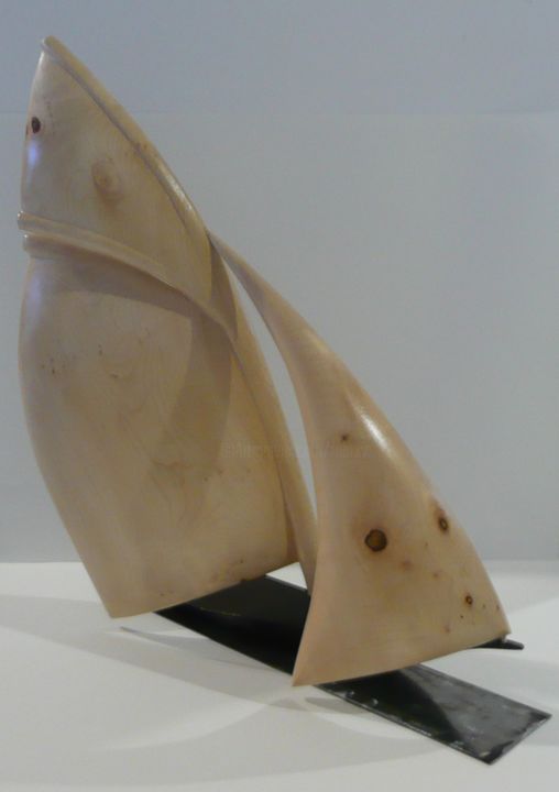 Sculpture intitulée "Sloop" par Fabien Bochard, Œuvre d'art originale, Bois