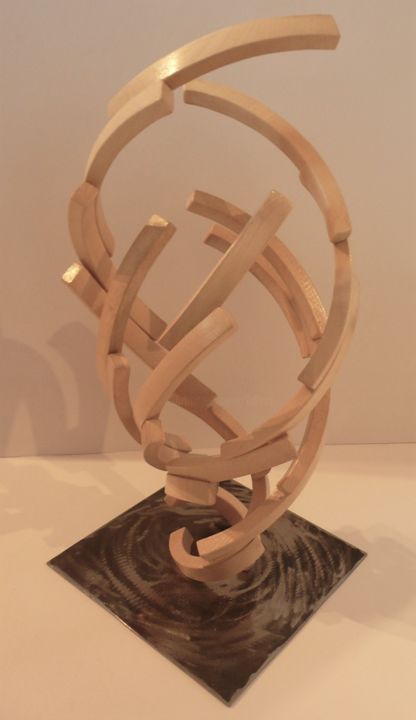 Sculpture intitulée "Tornade" par Fabien Bochard, Œuvre d'art originale, Bois