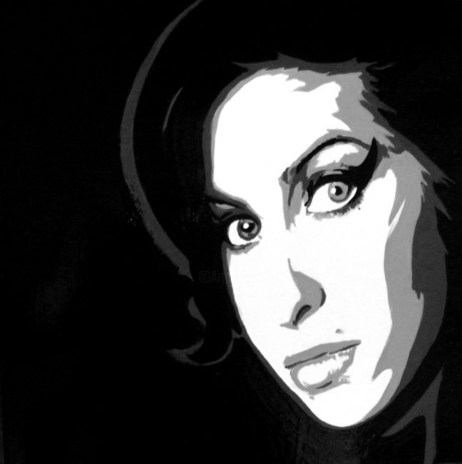 Painting titled "Amy Winehouse" by Fabulosfab, Original Artwork