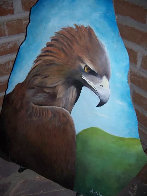 Peinture intitulée "hawk" par Facundo Lucero, Œuvre d'art originale