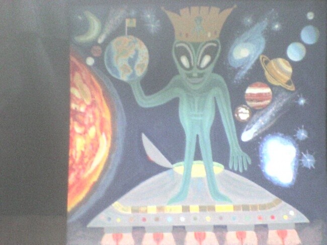 Painting titled "space alien dominat…" by Fadhel Albanna, Original Artwork