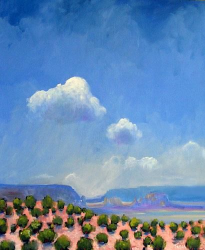Painting titled "Southwest Clouds" by Fagan, Original Artwork, Oil