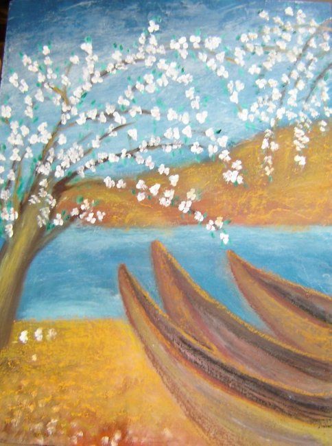 Painting titled "paisagem 9" by Angelina Martinho, Original Artwork