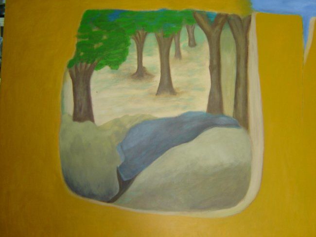Pittura intitolato "floresta" da Angelina Martinho, Opera d'arte originale