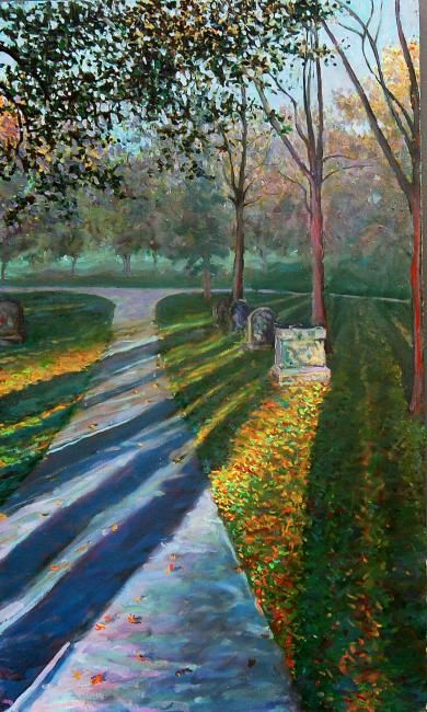 Painting titled "Autumn Dawn" by Floyd Alsbach, Original Artwork