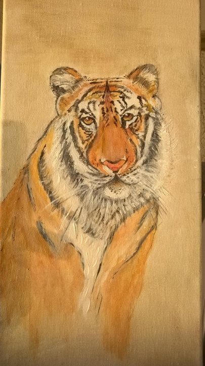 Painting titled "tigre-de-siberie.jpg" by Marwychkka, Original Artwork