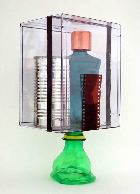 Sculpture titled "Caged Discourse" by F Allen Moss, Original Art, Mixed Media