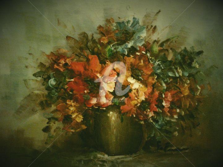 Peinture intitulée "my flori" par Fan Âme De La Rose, Œuvre d'art originale