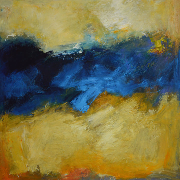 Картина под названием "Blue Mountains" - R. Fancher Brinkmann, Подлинное произведение искусства, Акрил