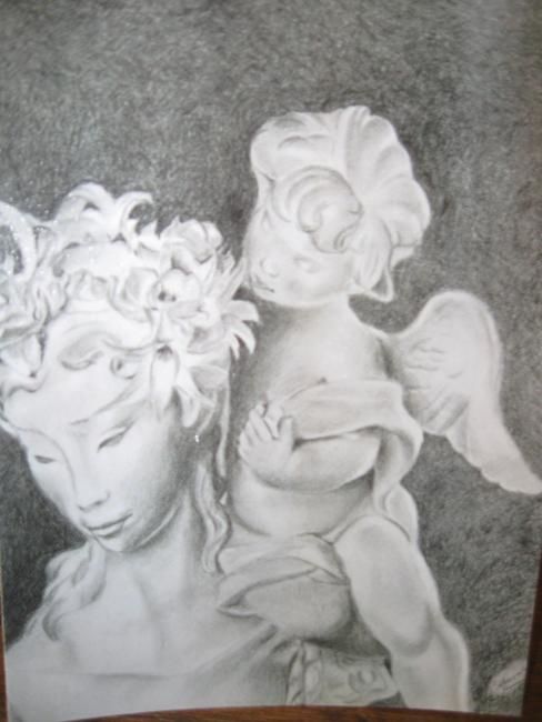 Tekening getiteld "ángel de oriente" door Silvina Villafañe, Origineel Kunstwerk, Anders