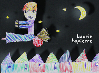 Drawing titled "Laurie Lapierre, 9…" by Fanie Lefebvre (Multicol'Art), Original Artwork