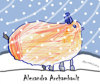 Disegno intitolato "Alexandra Archambau…" da Fanie Lefebvre (Multicol'Art), Opera d'arte originale
