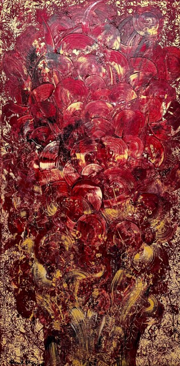 Картина под названием "Storm of Thoughts" - Fanni Zsofia David, Подлинное произведение искусства, Акрил Установлен на Деревя…