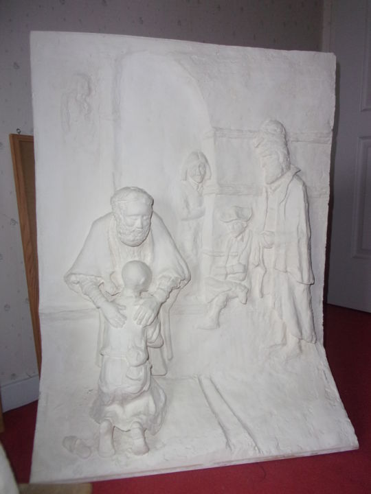 Escultura intitulada "Bas Relief "le reto…" por Fanny Leurent, Obras de arte originais
