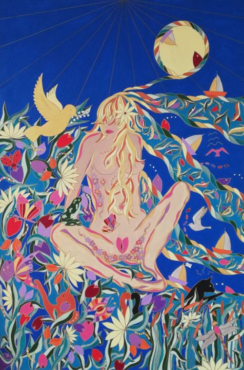 Peinture intitulée "Eve" par Fanny Touchet, Œuvre d'art originale, Acrylique