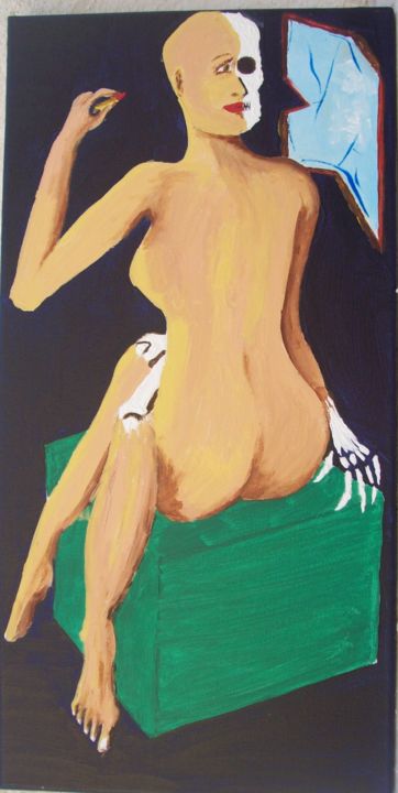 Painting titled "Séance beauté" by Fanny, Original Artwork, Acrylic