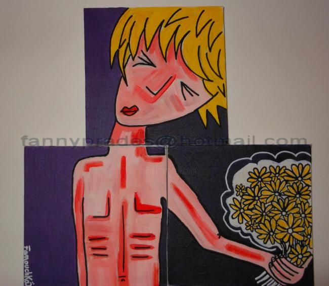 Картина под названием "Shame Valentin" - Fanouchka, Подлинное произведение искусства, Масло