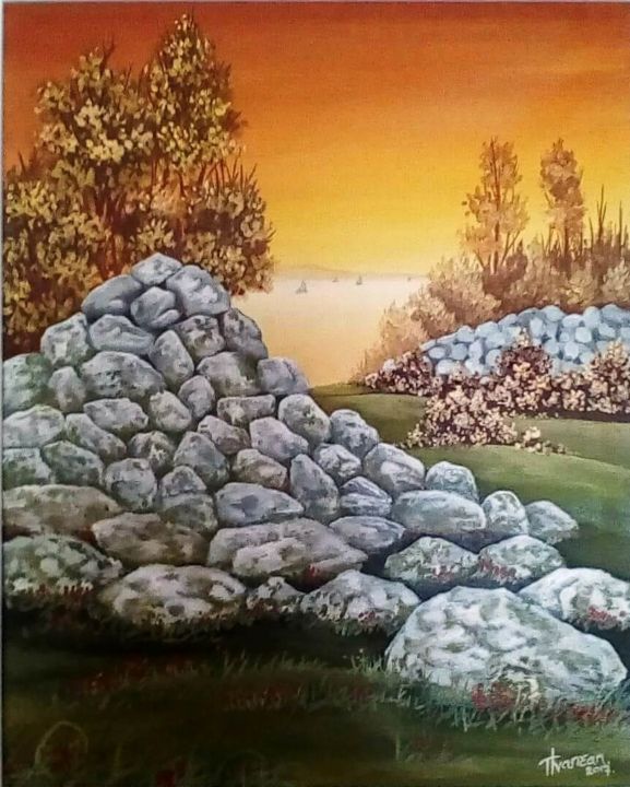 Malerei mit dem Titel "Kamenje (Stones)" von Tihomir Ivancan, Original-Kunstwerk, Öl