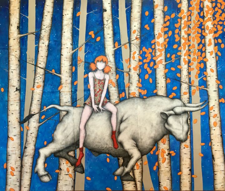 Painting titled "Estasi di pensieri" by Roberto Fantini, Original Art, Acrylic
