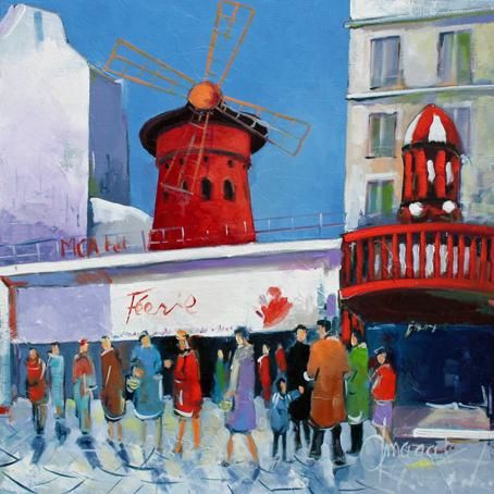 Peinture intitulée "devant_le_moulin_ro…" par Philippe Amagat, Œuvre d'art originale, Huile