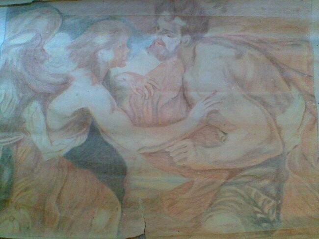 Pittura intitolato "Angel" da Farid Bendjamah, Opera d'arte originale