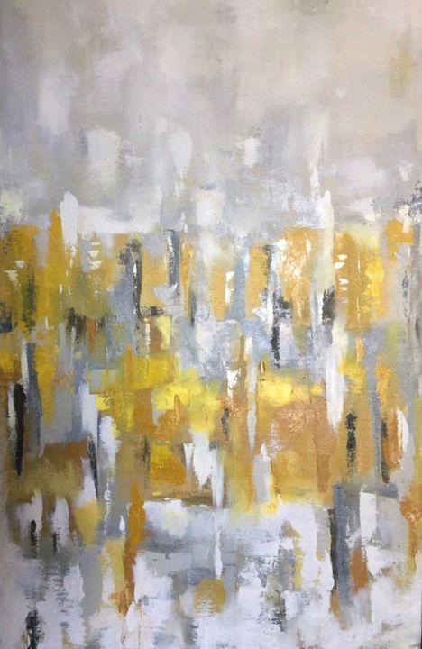 Картина под названием "Abstract Painting o…" - Елена Фаршиди, Подлинное произведение искусства, Масло Установлен на Деревянн…