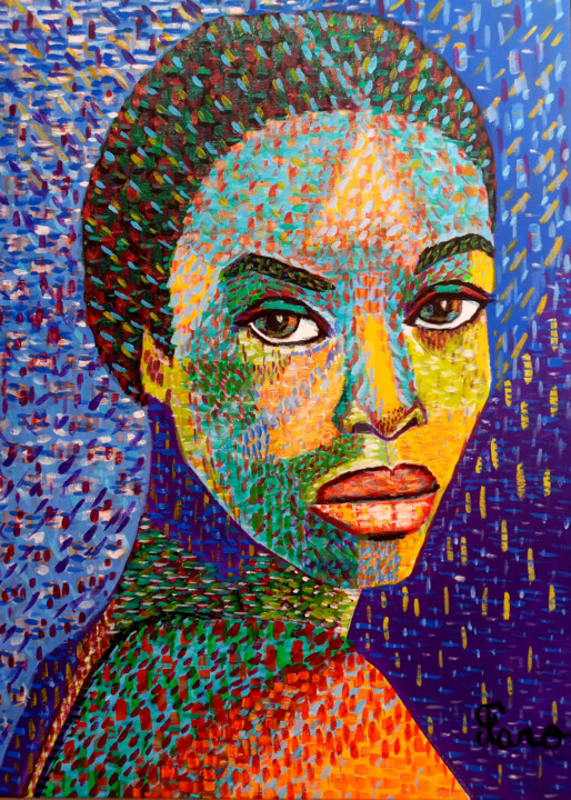 Peinture intitulée "layla" par Faro, Œuvre d'art originale, Acrylique