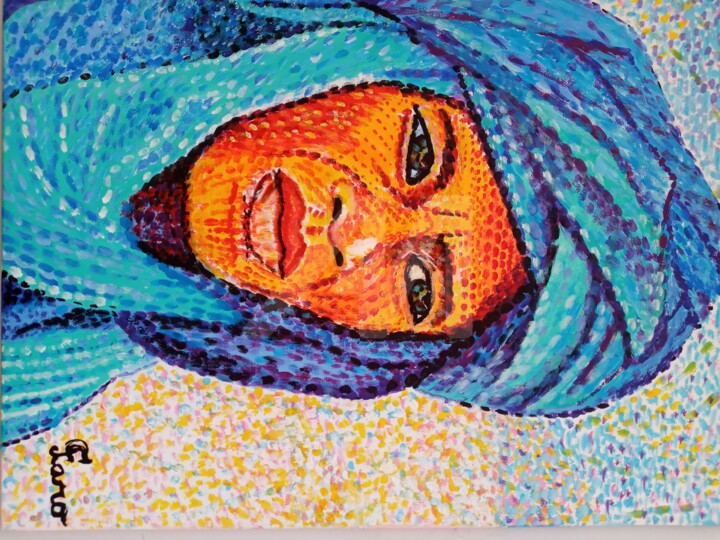 Peinture intitulée "Jamal" par Faro, Œuvre d'art originale, Acrylique