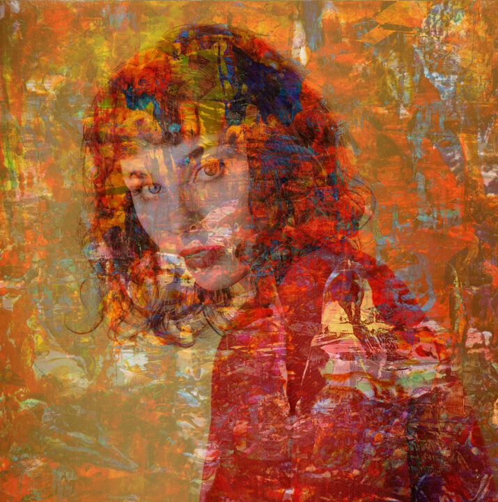 Digitale Kunst getiteld "GIRL IN THE DEEP" door Faruk Soyarat, Origineel Kunstwerk, Digitaal Schilderwerk