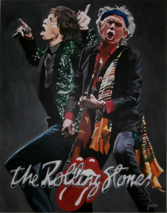 Painting titled "THE ROLLING STONES" by Off Olivier Fasquel, Original Artwork