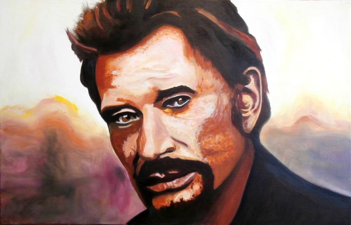 Pintura intitulada "JOHNNY" por Off Olivier Fasquel, Obras de arte originais, Acrílico