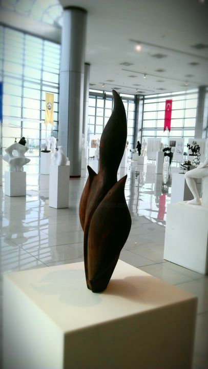 Sculptuur getiteld "imag0236-1.jpg" door Fatih Cyln, Origineel Kunstwerk, Hout