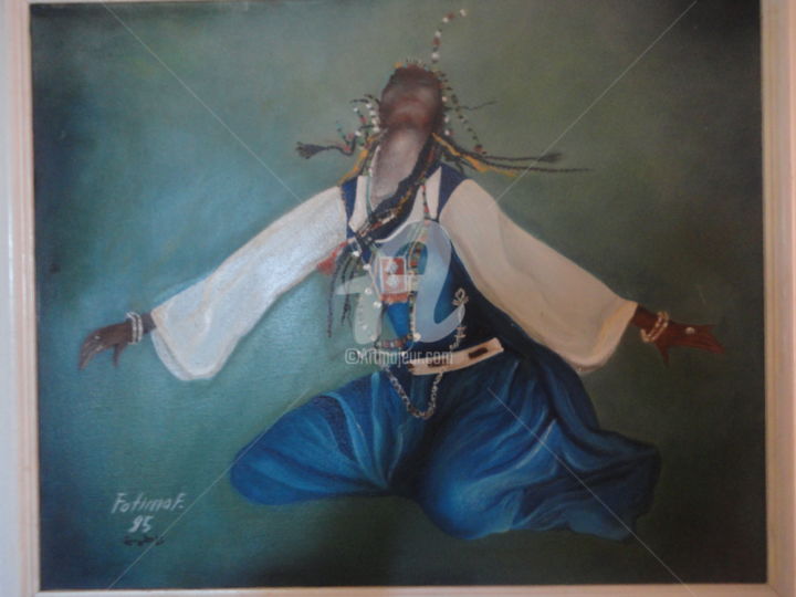 Painting titled "danse" by Fatima, Original Artwork, Oil