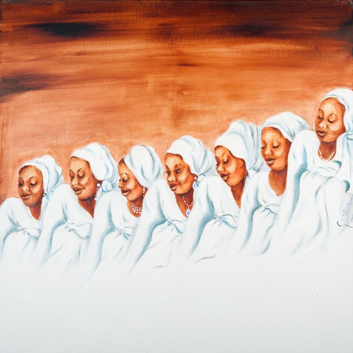 Painting titled "chorale dansée 3 (0…" by Fatima Gillet, Original Artwork, Acrylic