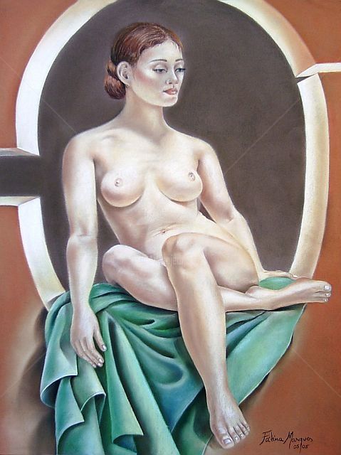 Pintura intitulada "Serenidade" por Fatima Marques, Obras de arte originais, Óleo