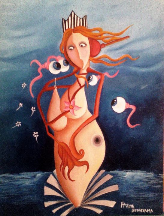 Painting titled "venus.jpg" by Fatma Ben Slama, Original Artwork