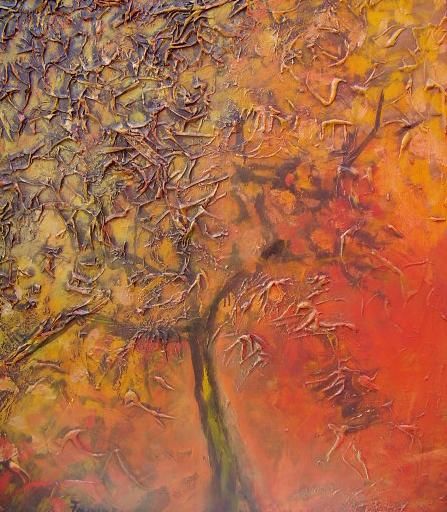 Painting titled "Otoño" by Cristian Faundes, Original Artwork