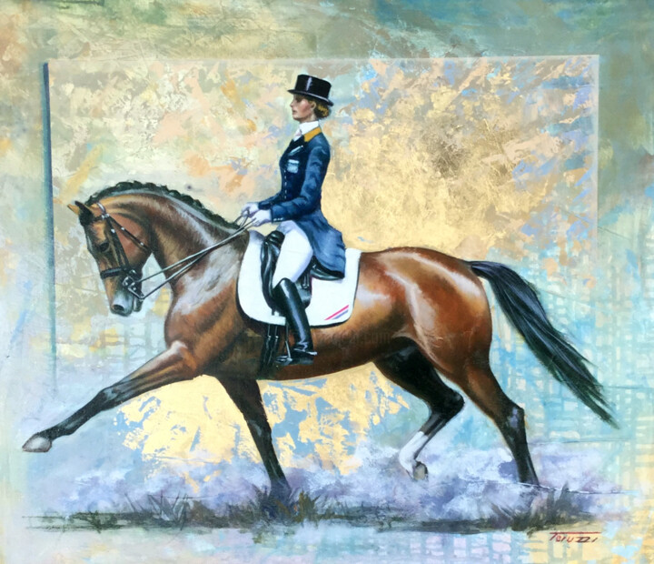 Painting titled "DRESSAGE" by Fausto Dipinti, Original Artwork, Oil