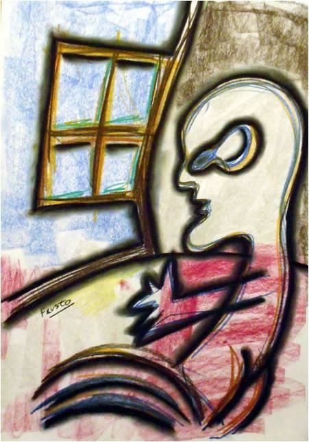 Painting titled "Insight" by Fausto Cardoso, Original Artwork, Pastel