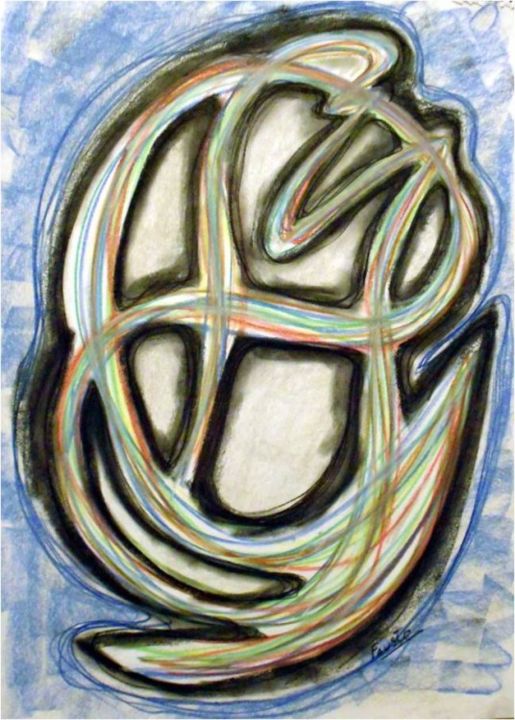 Peinture intitulée "Around the center" par Fausto Cardoso, Œuvre d'art originale, Huile