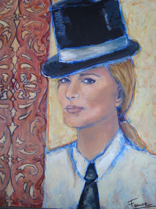 Malerei mit dem Titel "Cate" von Fauve En Provence, Original-Kunstwerk, Andere