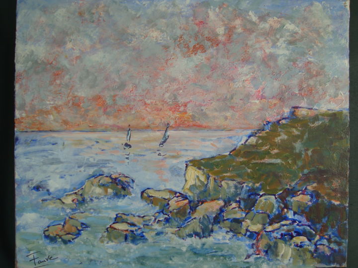 Malerei mit dem Titel "bord de mer 2" von Fauve En Provence, Original-Kunstwerk, Andere