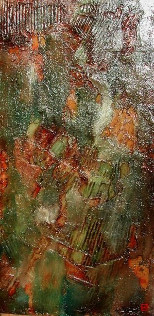 Peinture intitulée "Rupestre" par Favrin-Lomero, Œuvre d'art originale,
