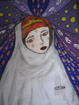 Peinture intitulée "l'oranaise" par Fawzia Menaouer, Œuvre d'art originale