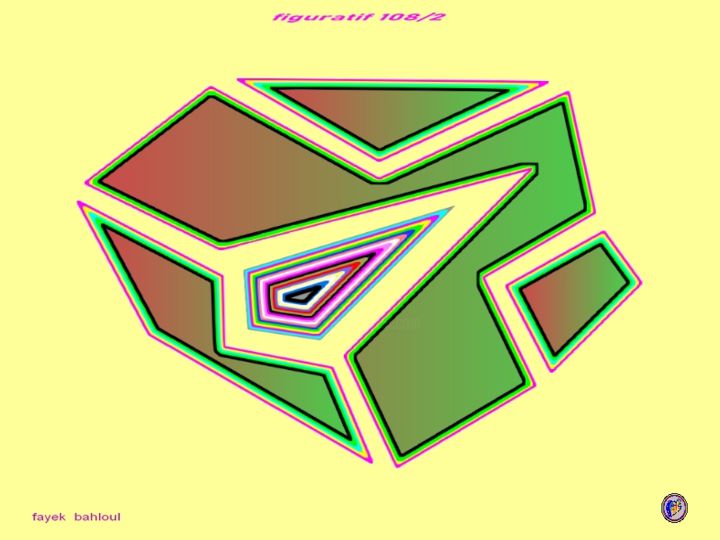 「figuratif 108」というタイトルのデジタルアーツ Eagles100によって, オリジナルのアートワーク, 2Dデジタルワーク