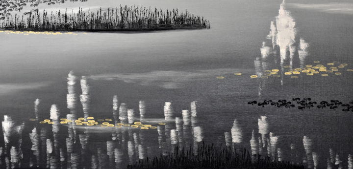 Malerei mit dem Titel "Reflection & illusi…" von Faye Zxz, Original-Kunstwerk, Öl