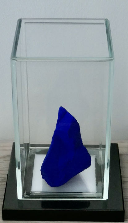 Скульптура под названием "Rocher bleu" - Farid Bellal, Подлинное произведение искусства, Акрил