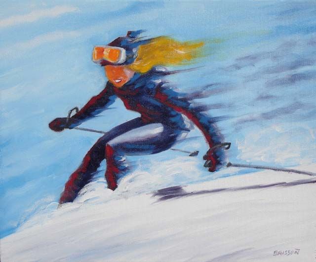 Painting titled "All speed!" by François Brisson, Original Artwork