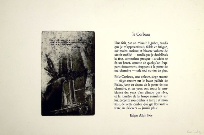 Отпечатки и Гравюры под названием "Alan Edgard Poe" - François Crinel, Подлинное произведение искусства, Травление